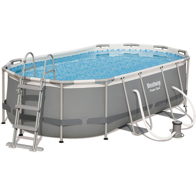 Bestway ovalni bazen sa čeličnom konstrukcijom Power Steel Frame 424x250x100cm-1